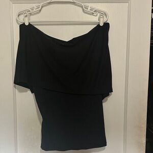 Banana Republic Black Layered Off-Shoulder Top